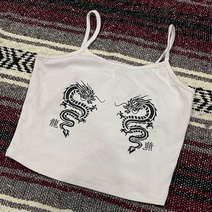 XS dragon cropped shirt